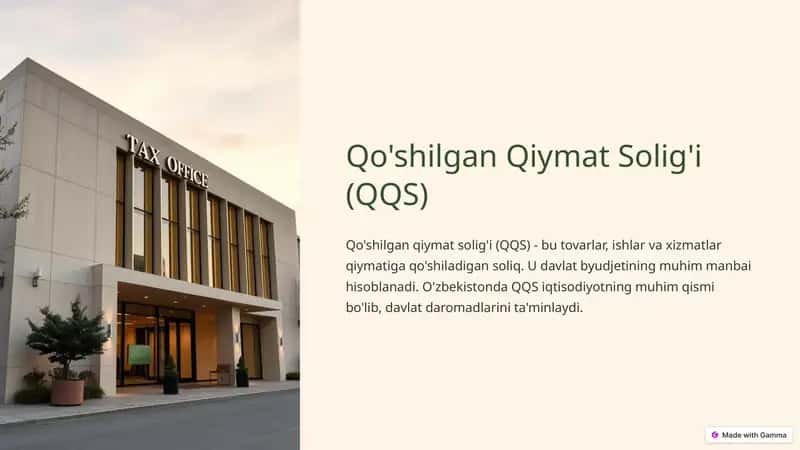 Qo'shilgan Qiymat Solig'i (QQS)
