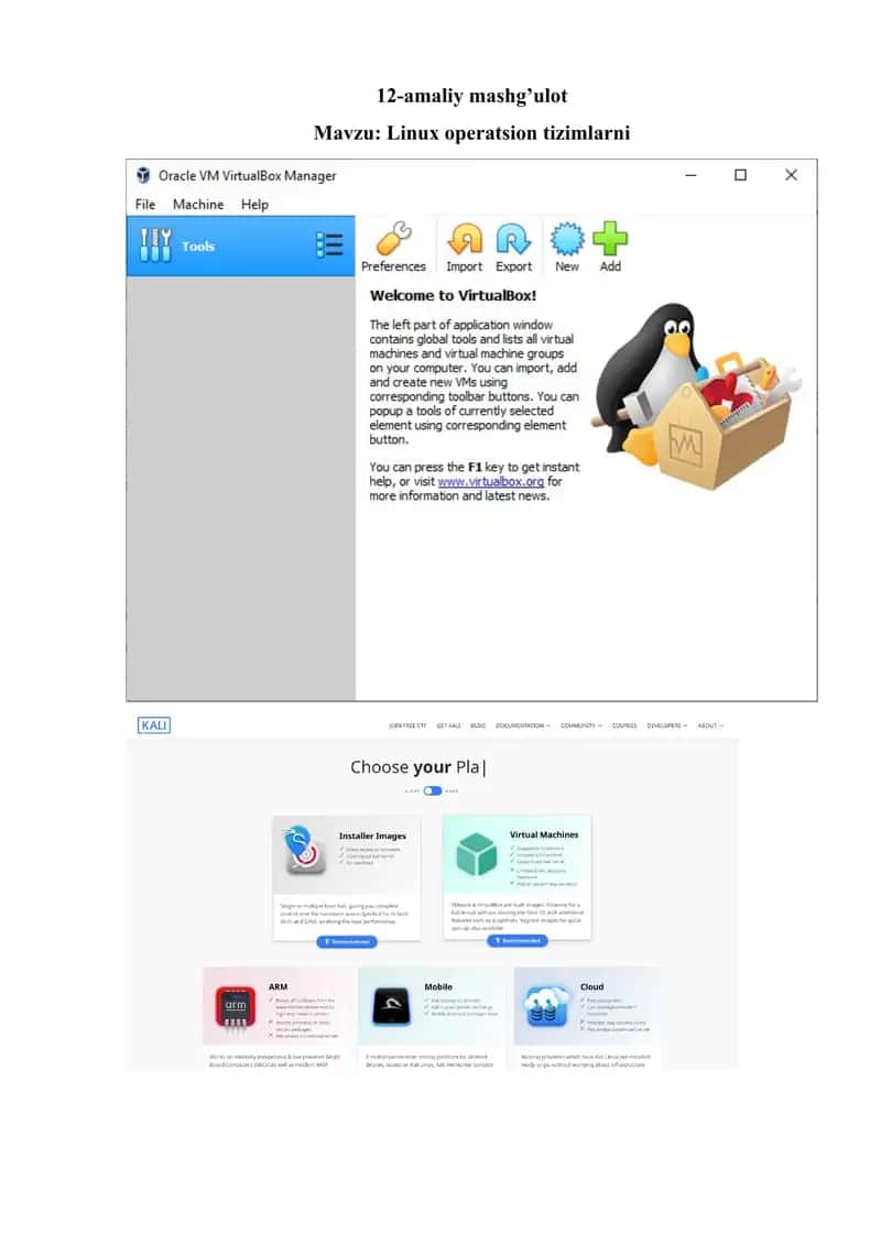Linux operatsion tizimlarni