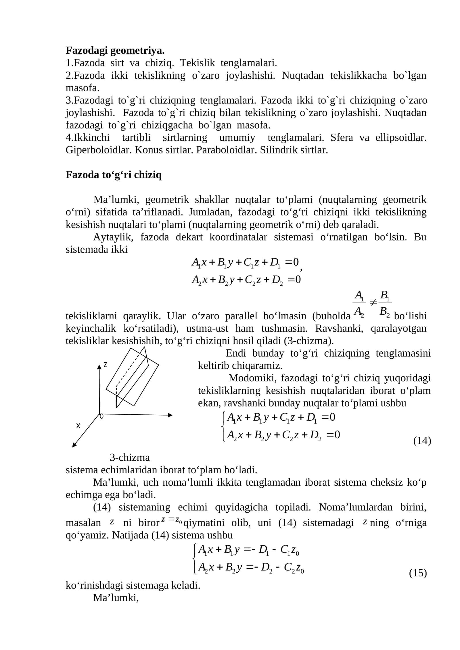 Fazodagi geometriya