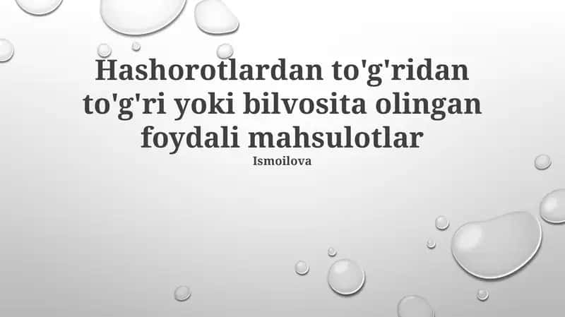 Barqaror Yechimlar: Hasharotlardan Olingan Materiallar