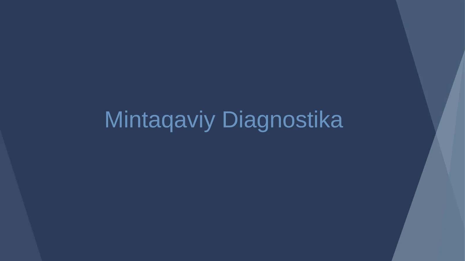 Mintaqaviy Diagnostika