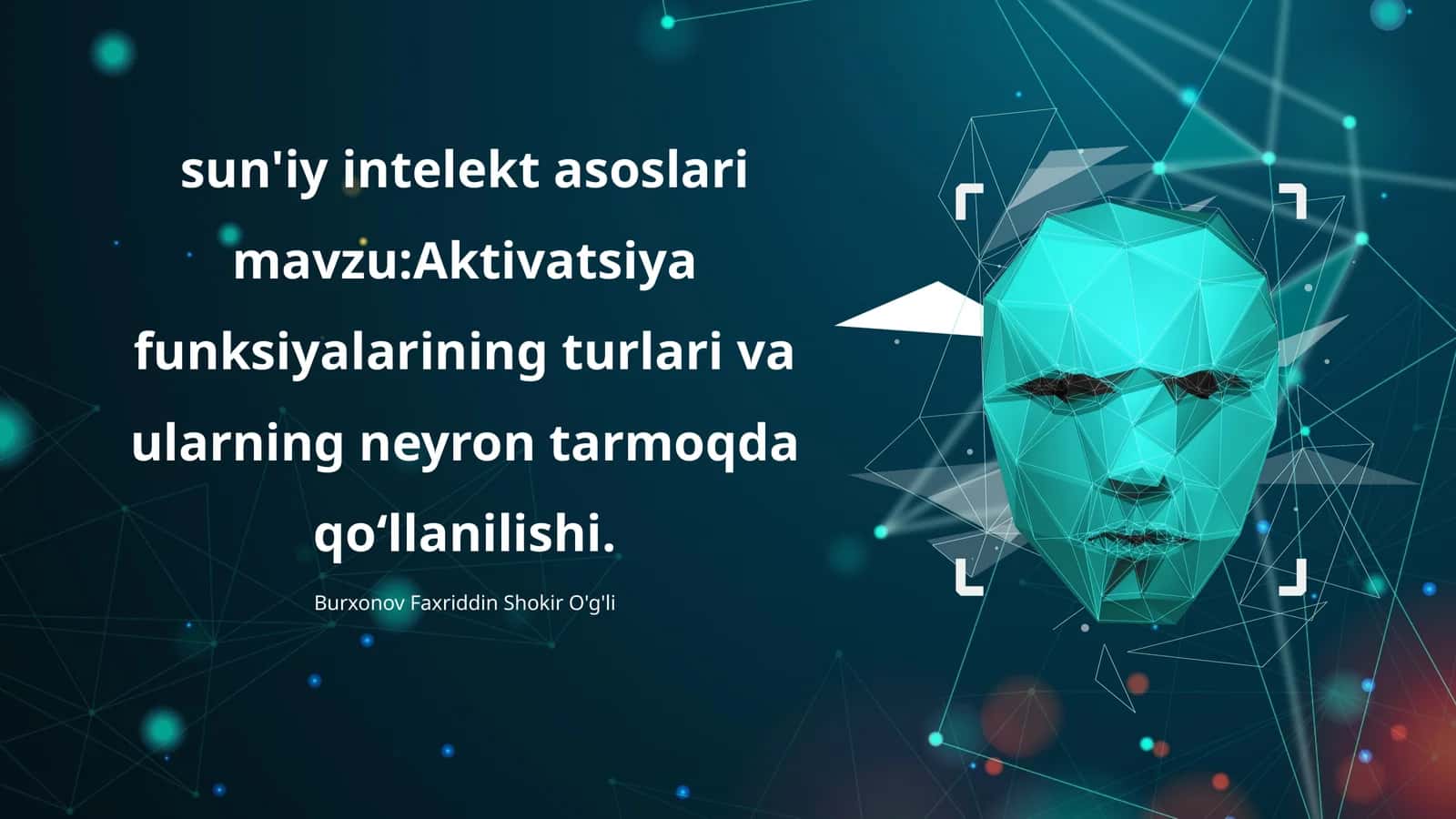 Aktivatsiya funksiyalarining turlari va ularning neyron tarmoqda qo‘llanilishi