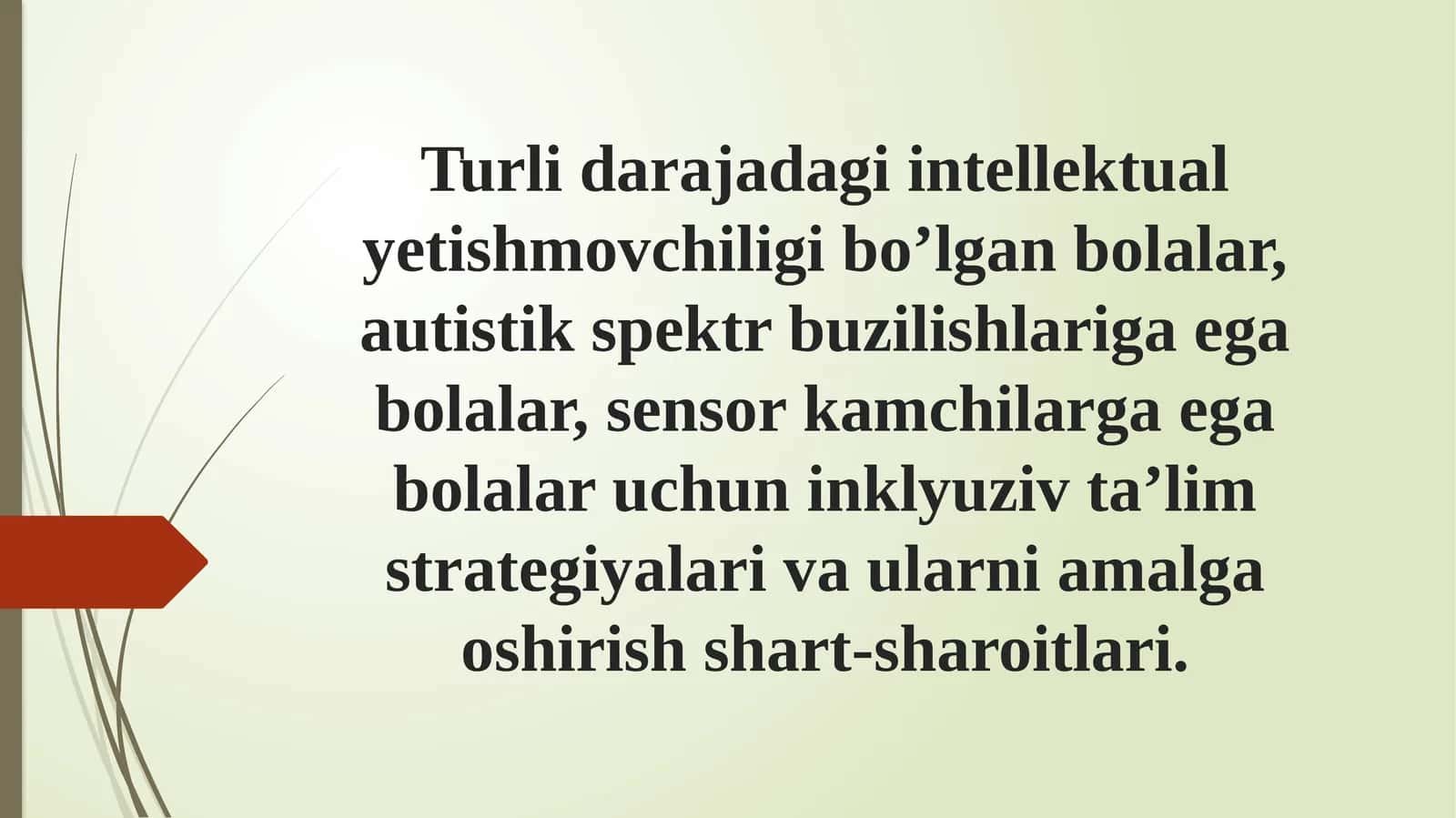 Turli darajadagi intellektual yengilgi bo'lgan bolalar uchun inklyuziv ta'lim strategiyalari