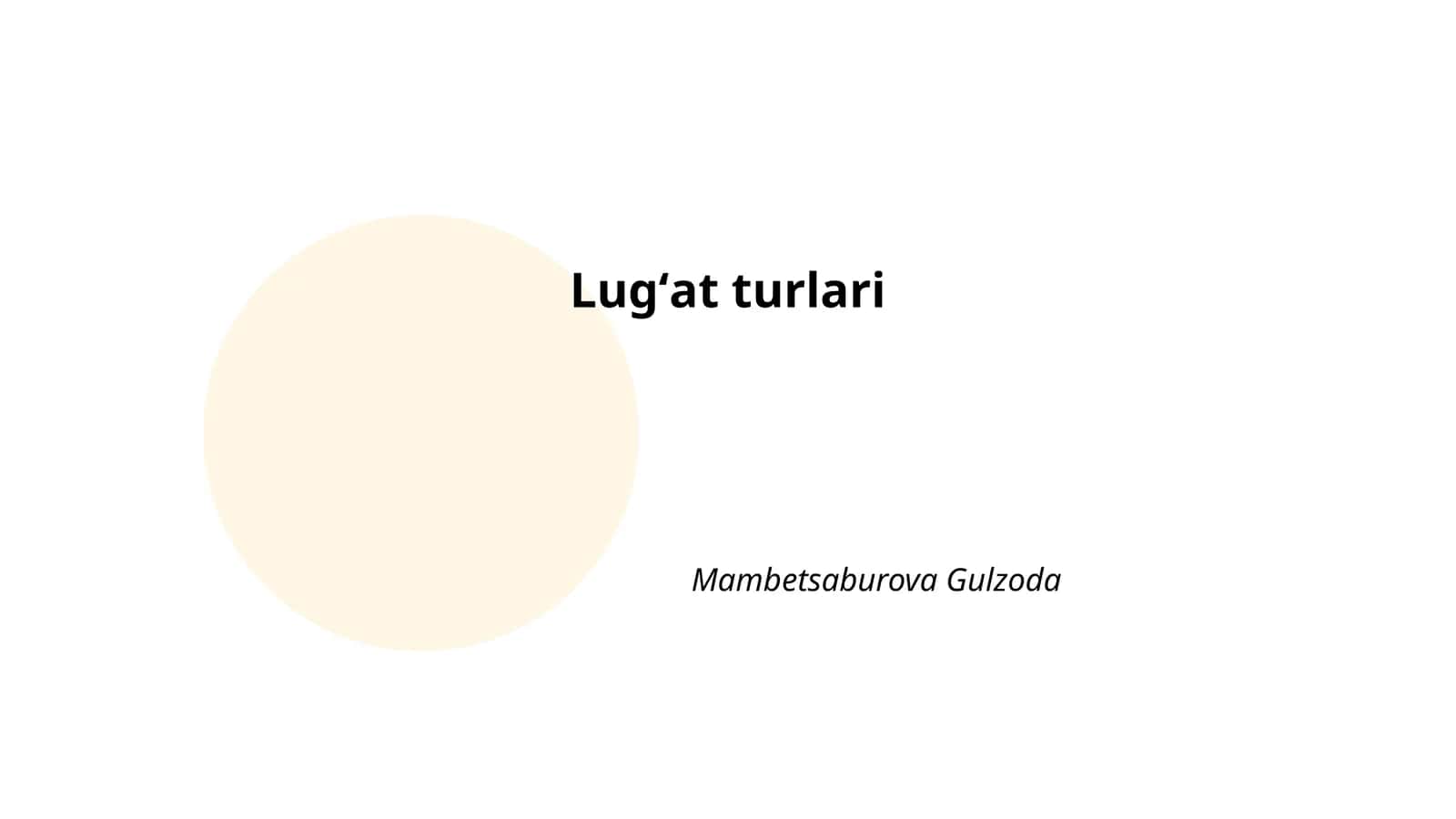 Lugʻat turlari