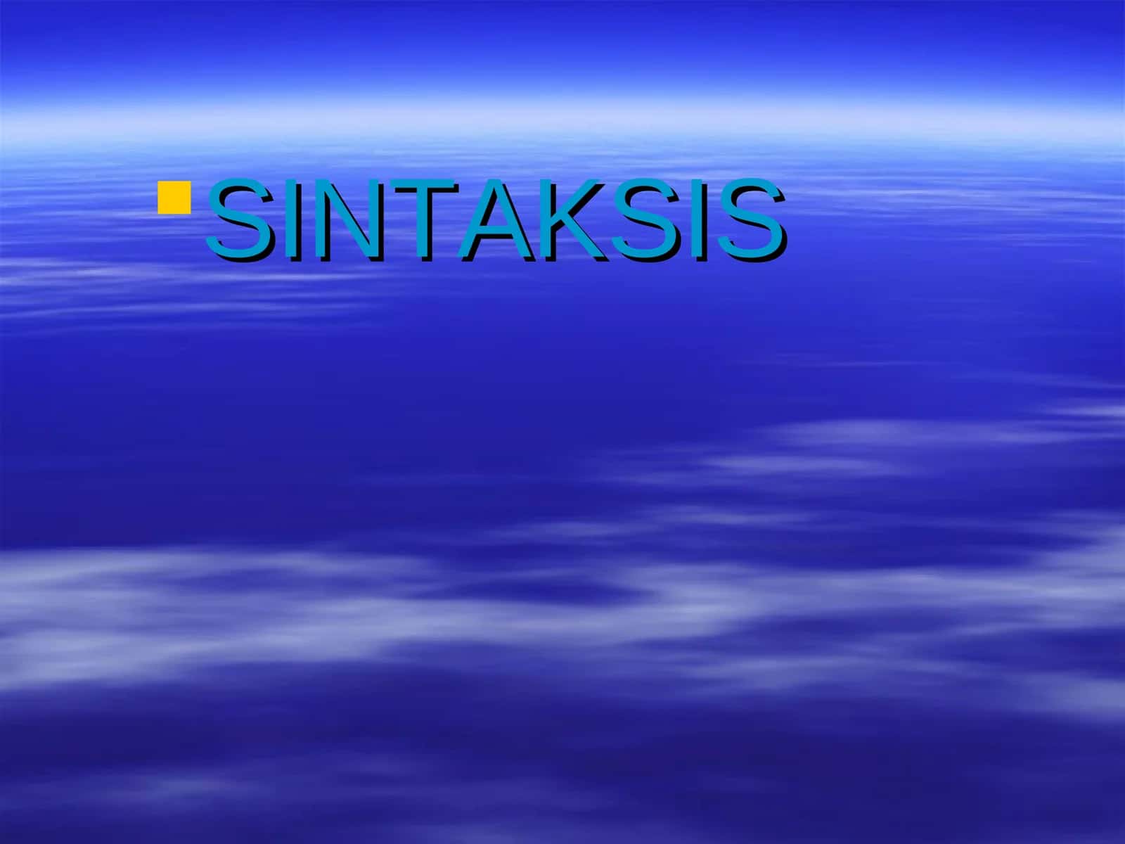 SINTAKSIS