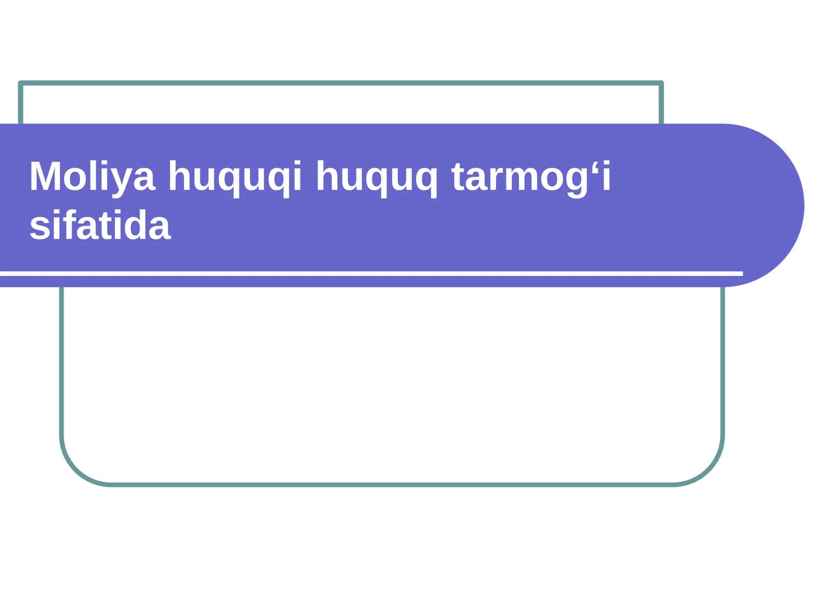 Moliyahuquqi huquq tarmoqchisifatida
