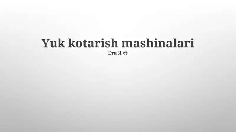 Forkliftlarni texnik xizmat ko'rsatish