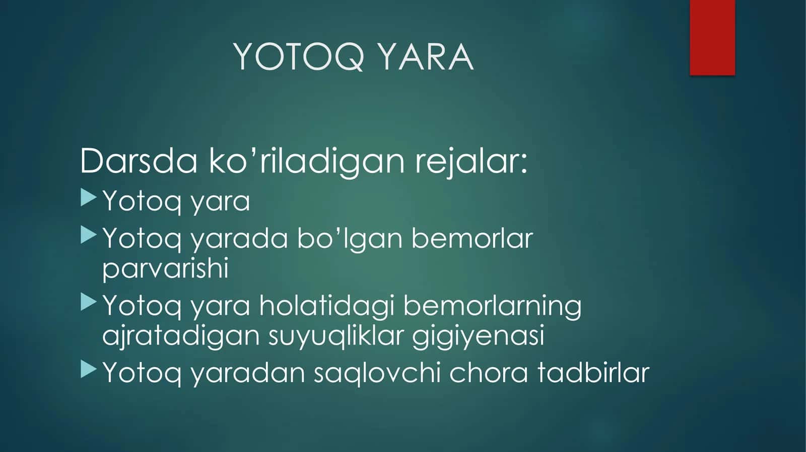 Yotoq yara