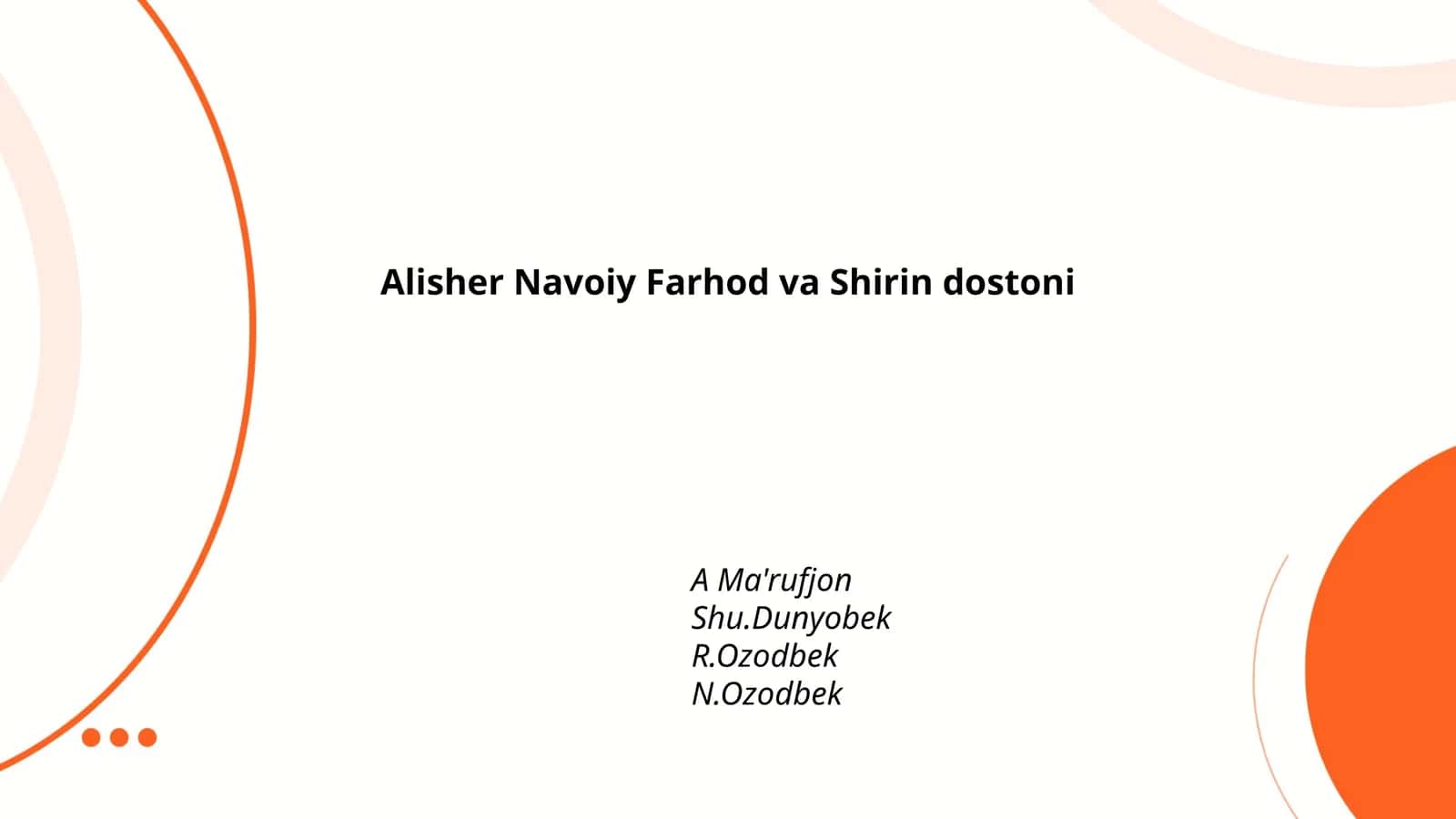 Farhod va Shirin dostoni