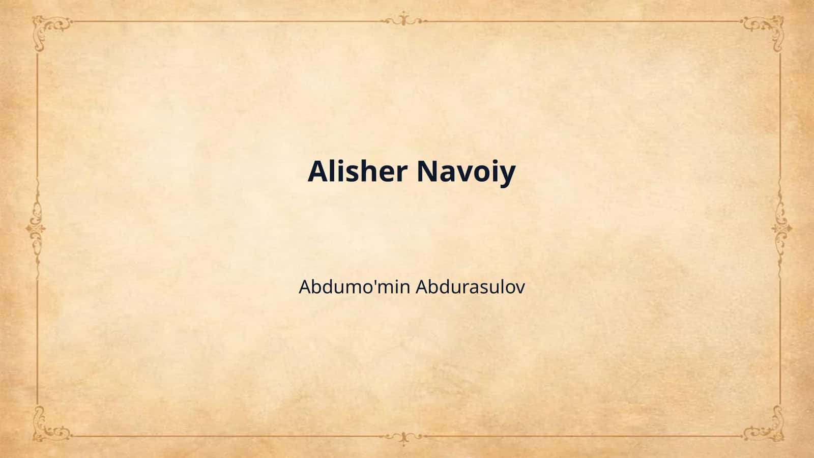 Alisher Navoiy