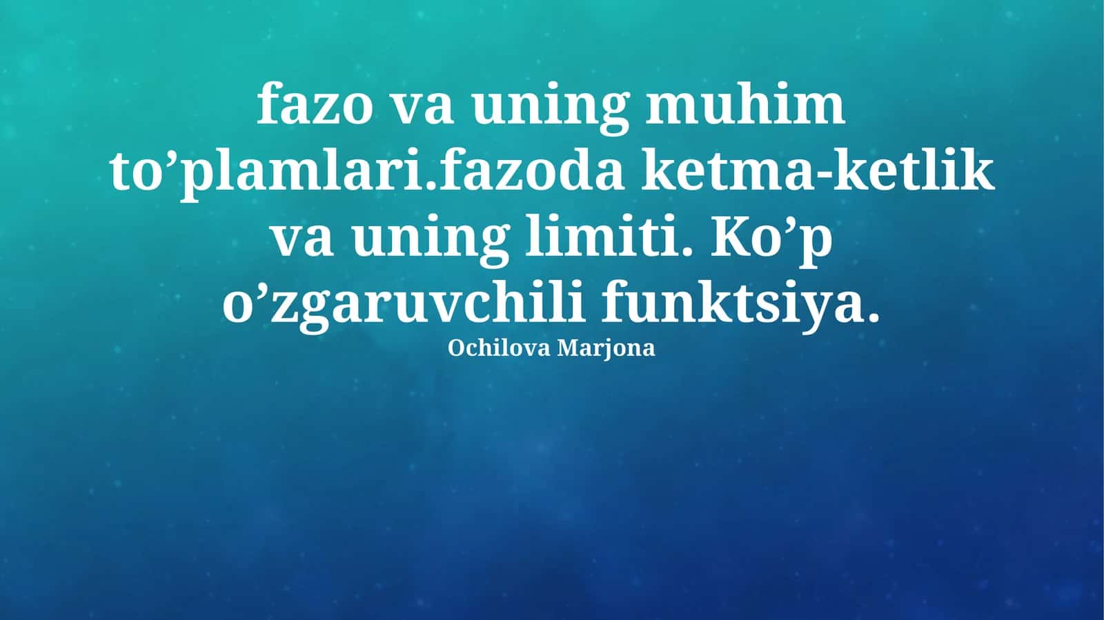 Toʻla differentsiallanuvchanlik