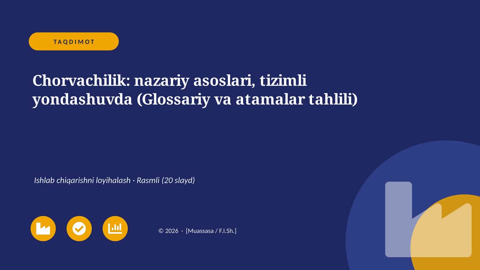 Chorvachilik: nazariy asoslari, tizimli yondashuvda