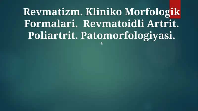 Revmatoidli Artrit