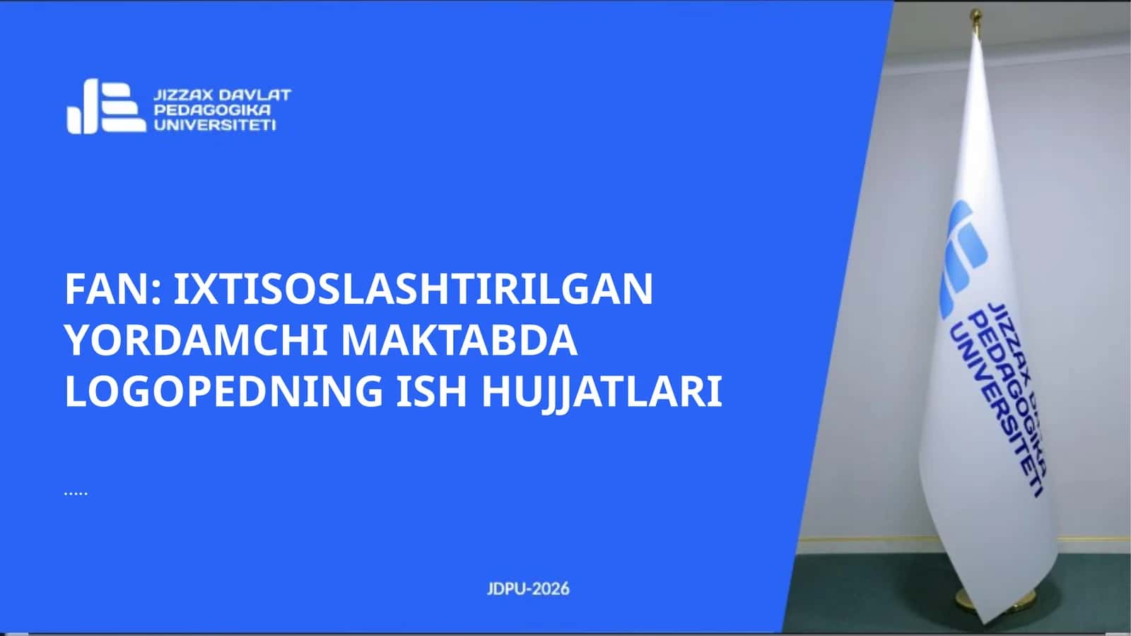 TARBIYAVIY ISHLAR MAXSUS METODIKASI FANI