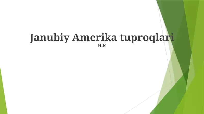 Janubiy Amerika tuproqlari