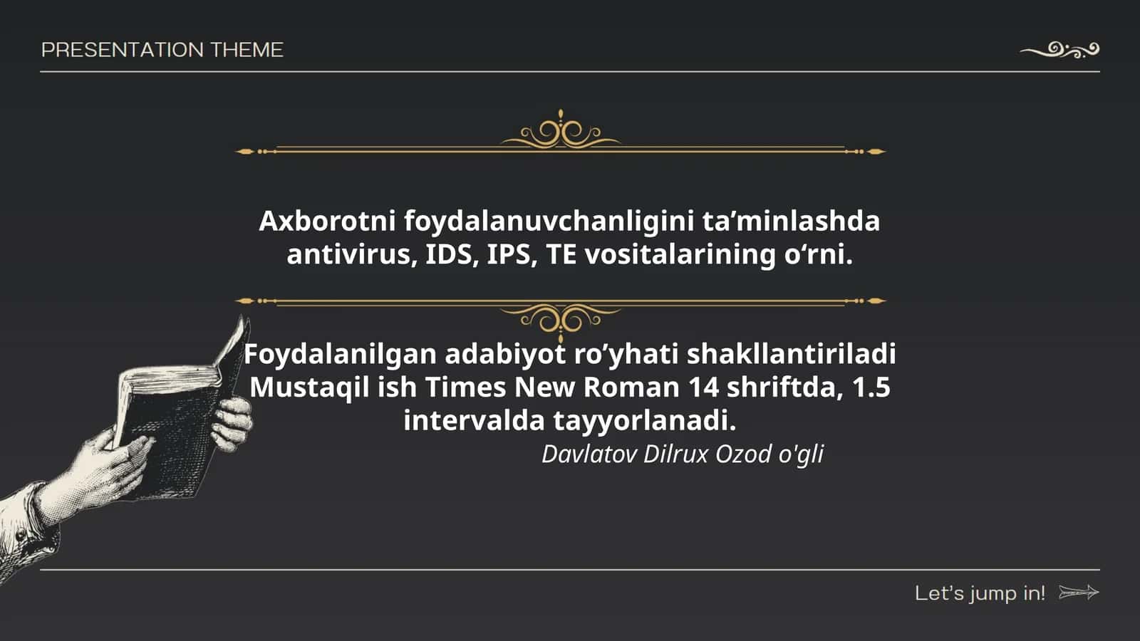 Davlatov Dilrux Ozod o'gli