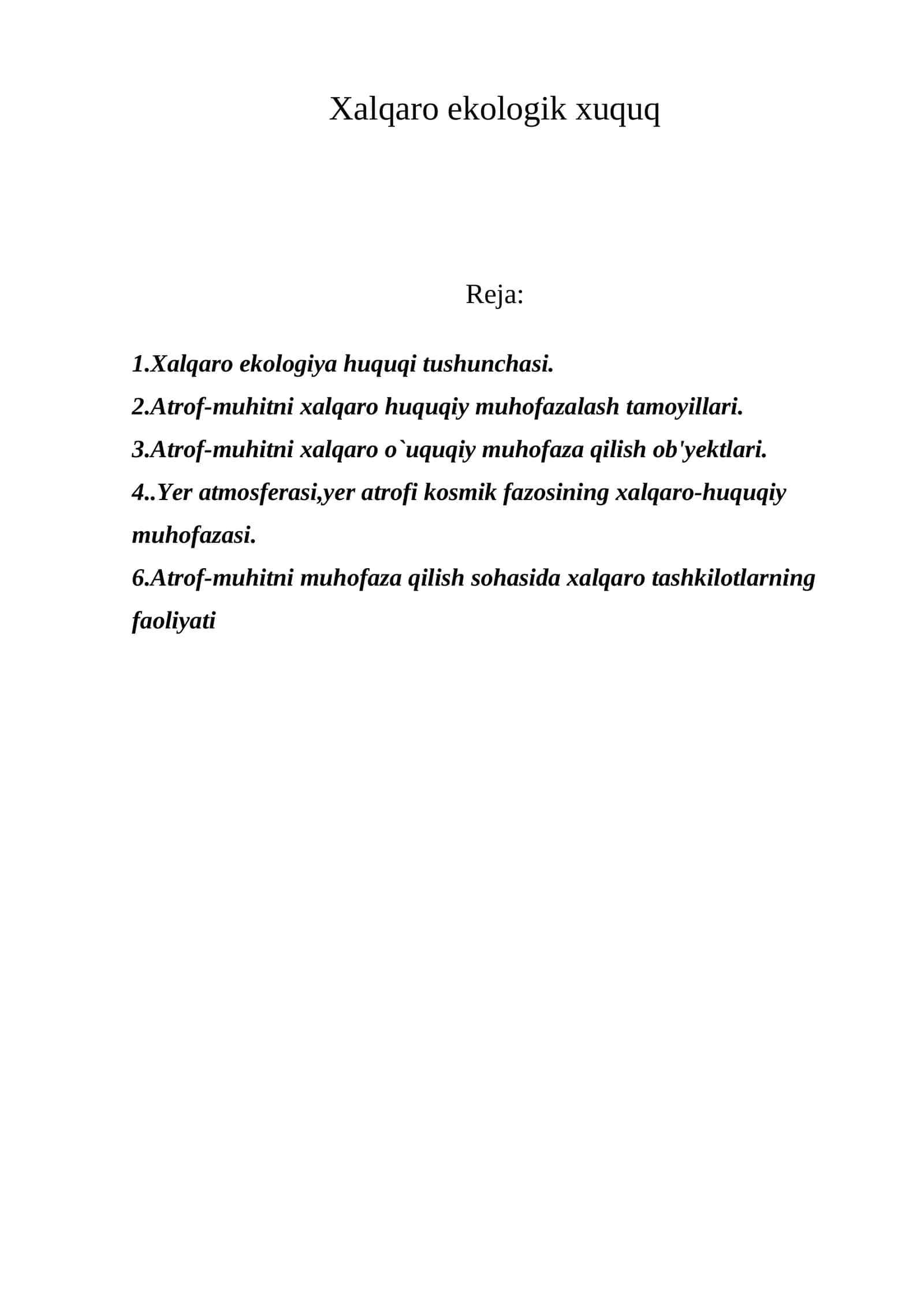 Xalqaro ekologik huquq