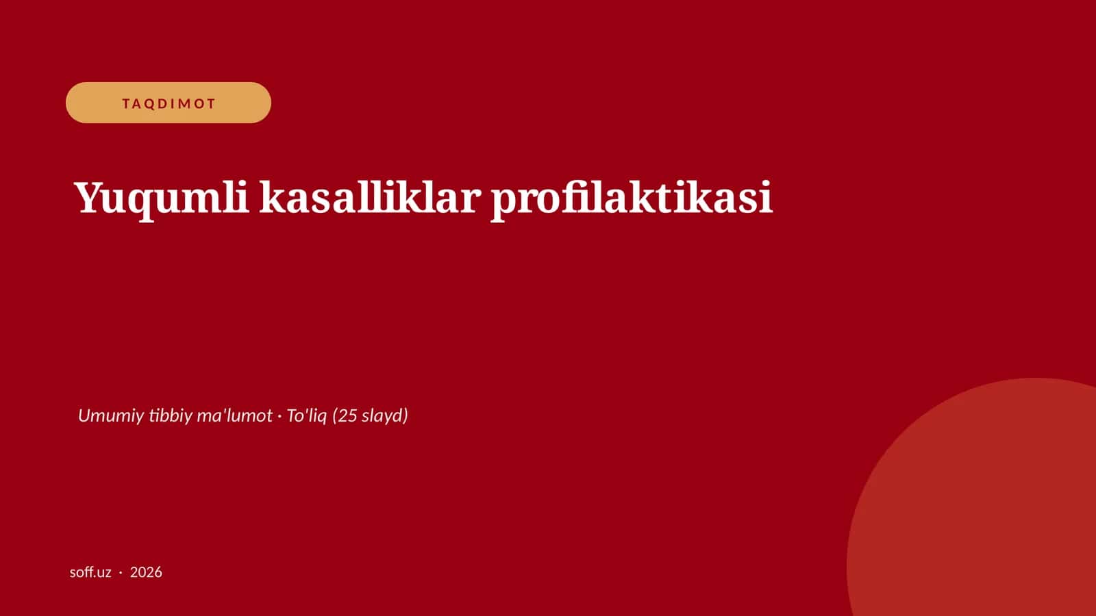 Yuqumli kasalliklar profilaktikasi