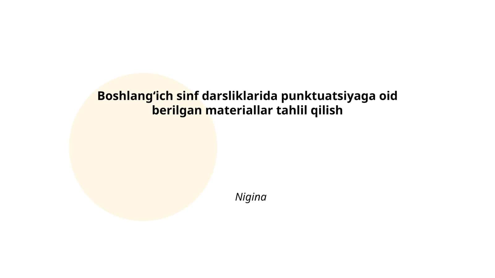 Boshlang'ich sinf darsliklarida vergul qo'llanilishi