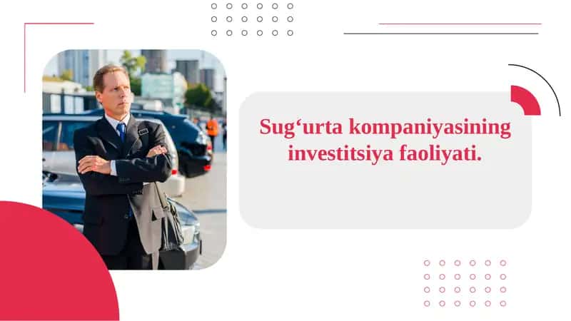 Sug‘urta kompaniyasining investitsiya faoliyati