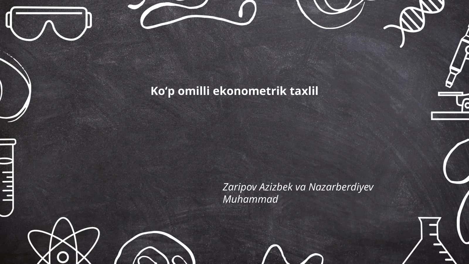 Koʻp omilli ekonometrik taxlil