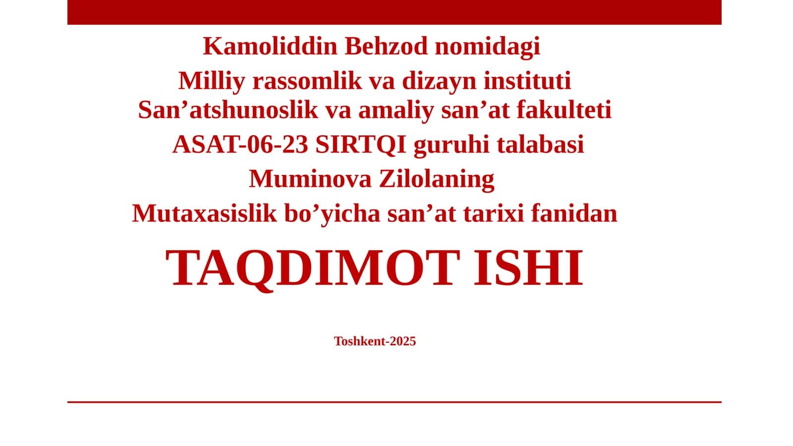 BADIIY NAQQOSHLIK