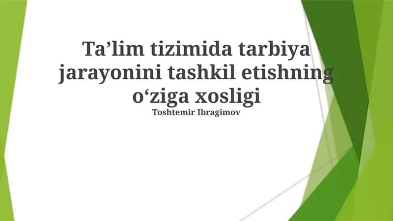 Bolalar markazli o'qitish va individual yondashuv