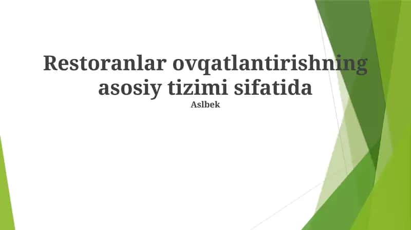 Mijozlarning oziq-ovqat sifati, ta'mi va xilma-xilligi juda muhimdir. Qulaylik va qulaylik restoran tanlashda asosiy omillar hisoblanadi
