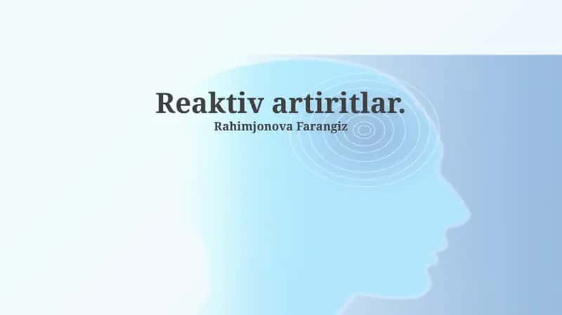 Reaktiv Artritni Davolash va Oldini Olish