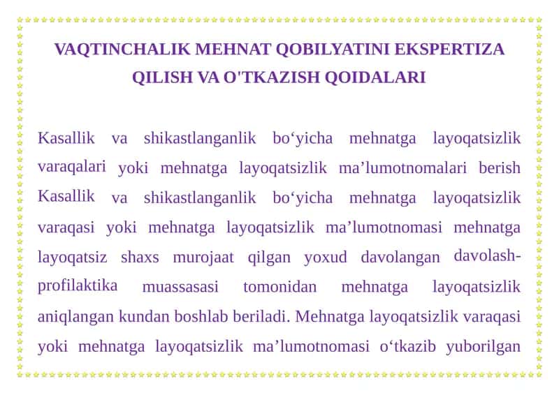Mehnatga Layoqatsizlik Ekspertizasi