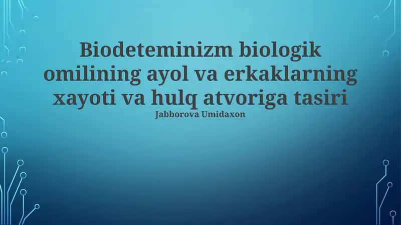 Biologik determinizm