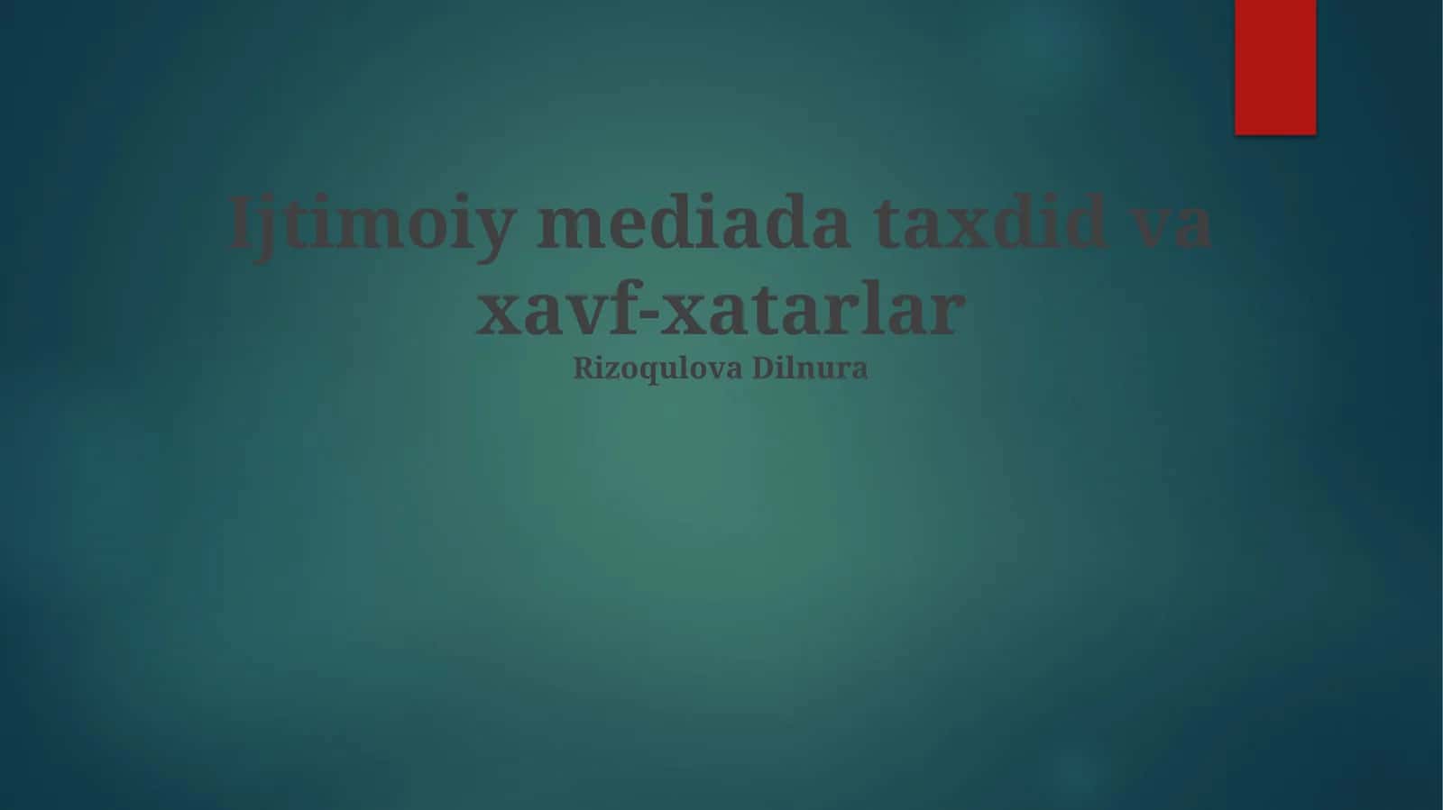Ijtimoiy mediada taxdid va xavf-xatarlar