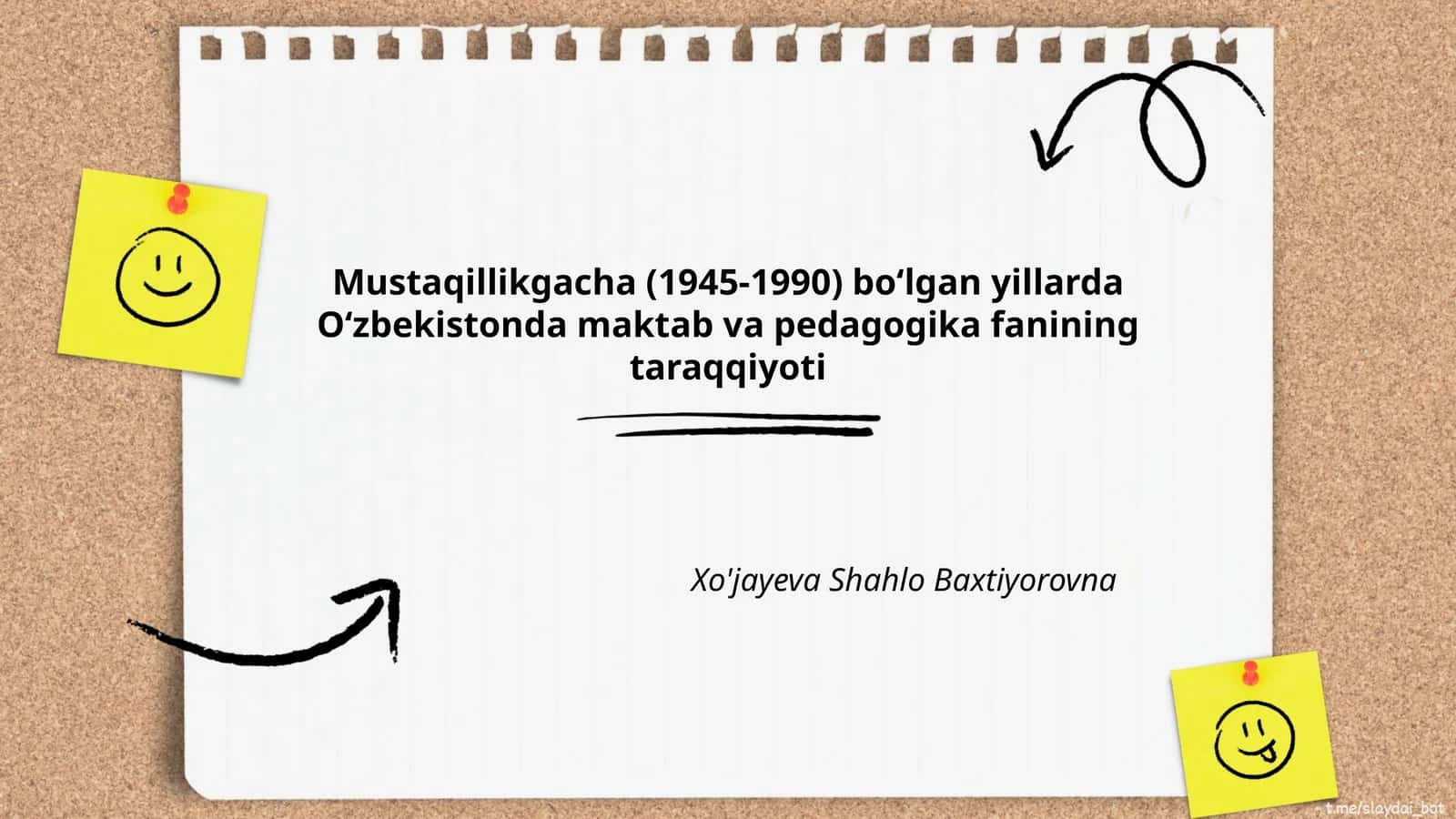 Maktab va Pedagogika Fanining Taraqqiyoti Oʻzbekistonda (1945-1990)