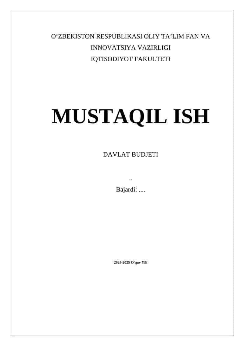 Davlat budjeti