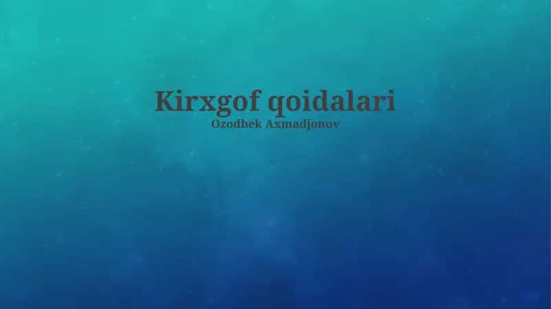 Kirxgof qoidalari