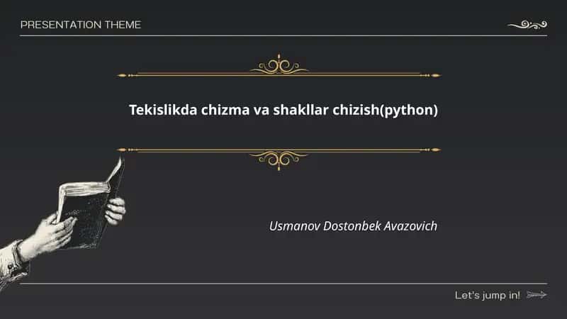 Tekislikda chizma va shakllar chizish(python)