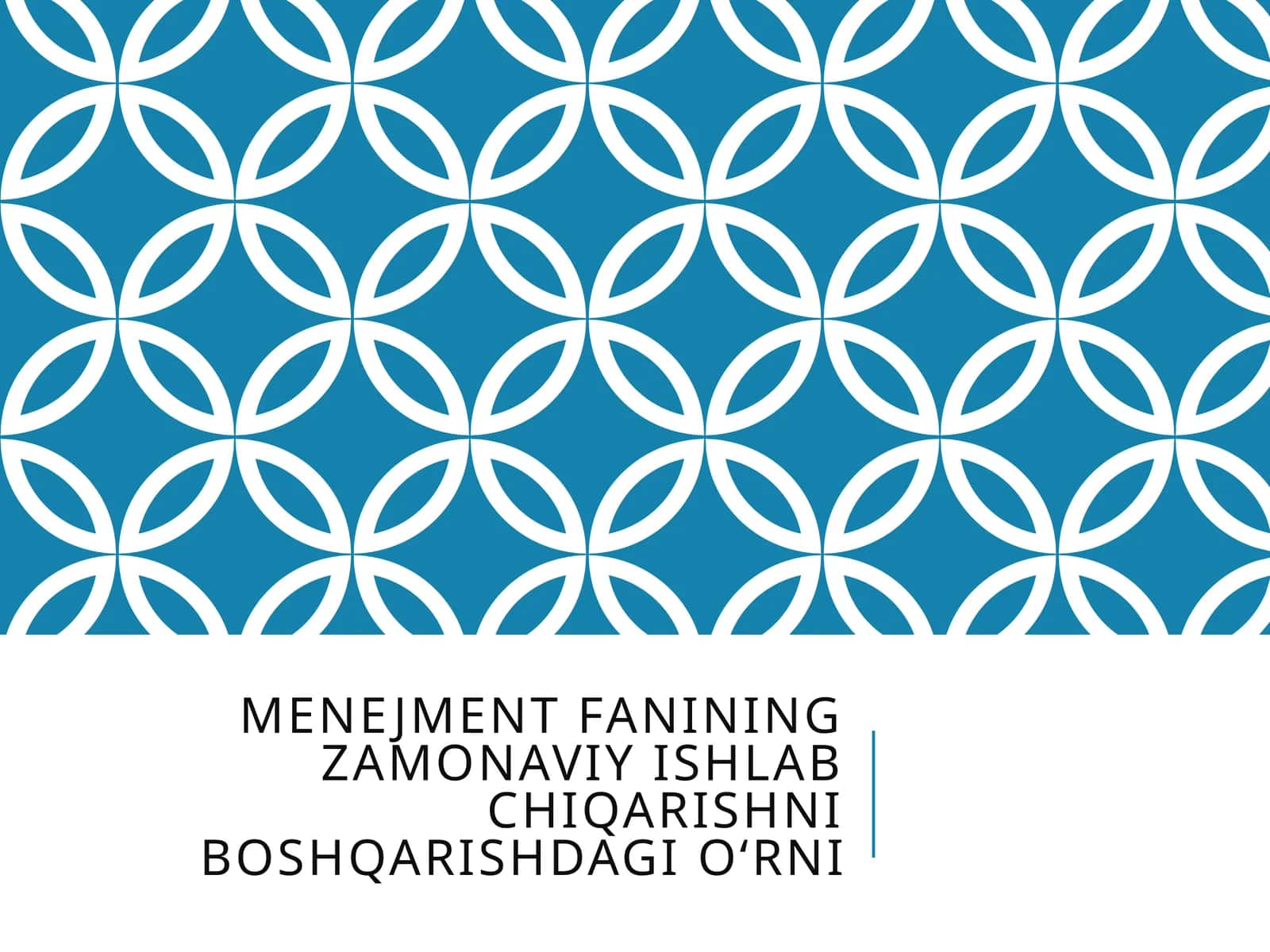 Menejmentfanining zamonaviy ishlab chiqarishni boshqarishdagi o‘rni