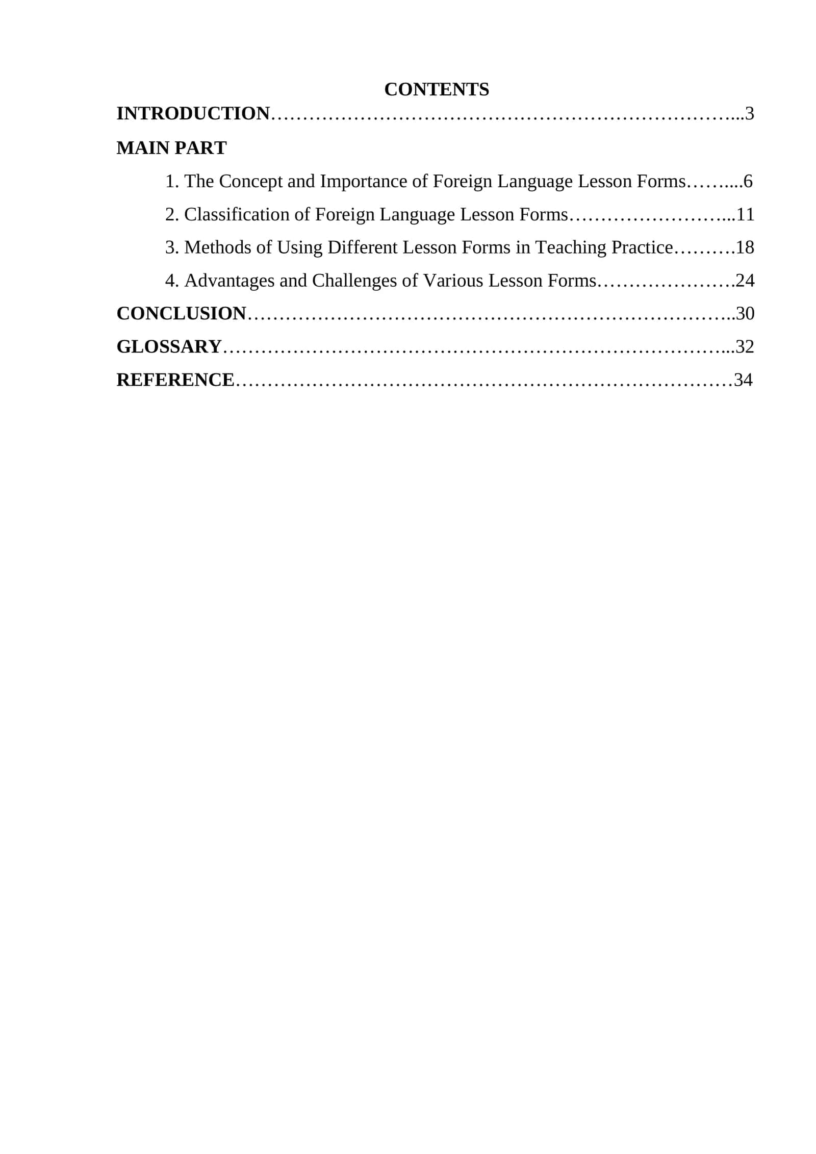 The forms of establishing foreign language lessons