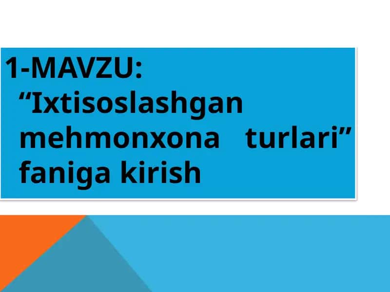 Turizm: nazariya va amaliyot