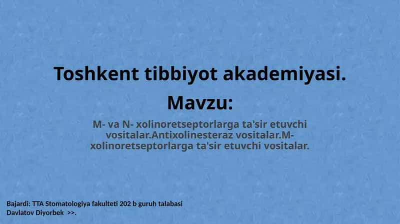 M-xolinomimetiklar