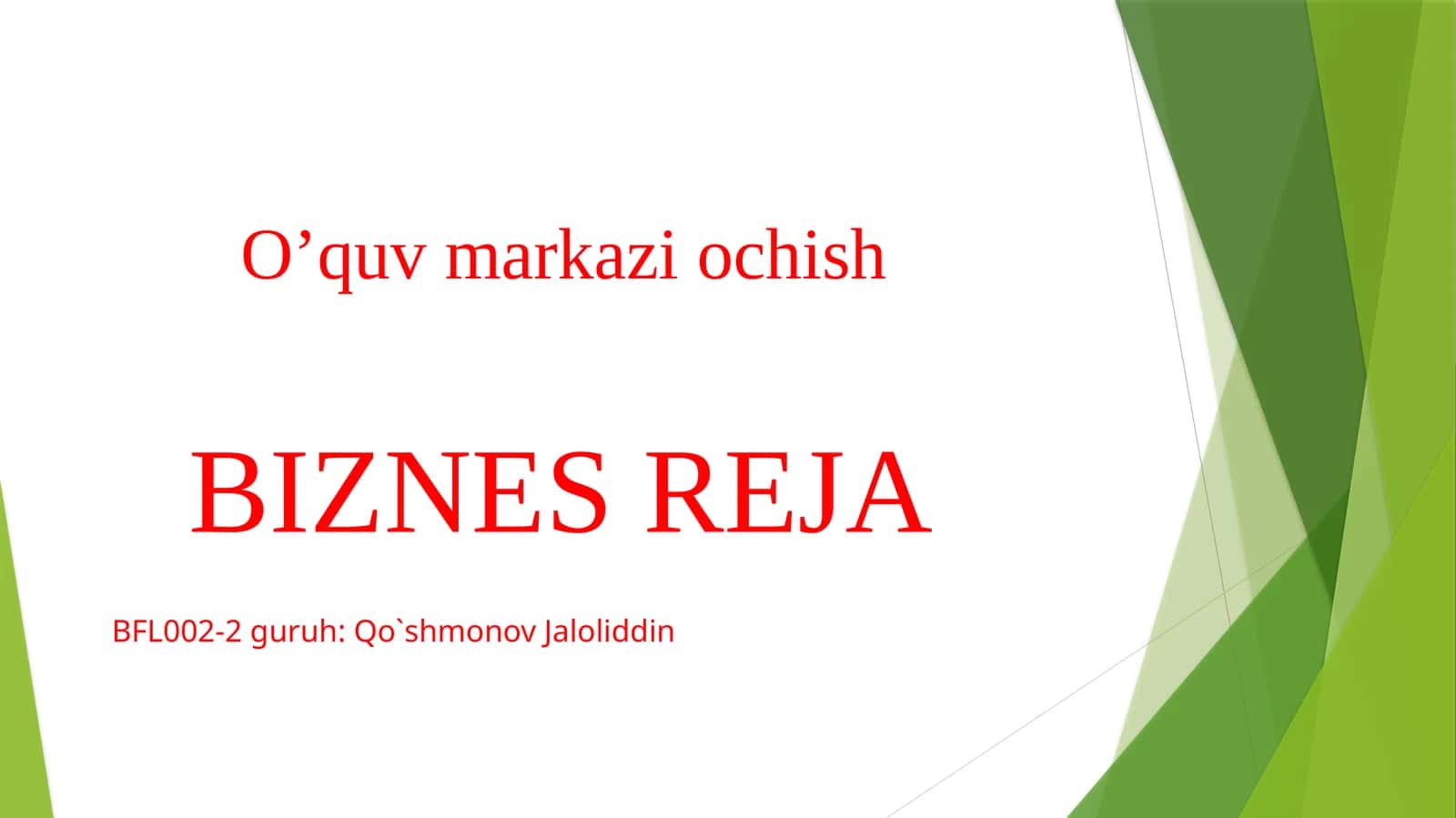 O'quv markaz ochish