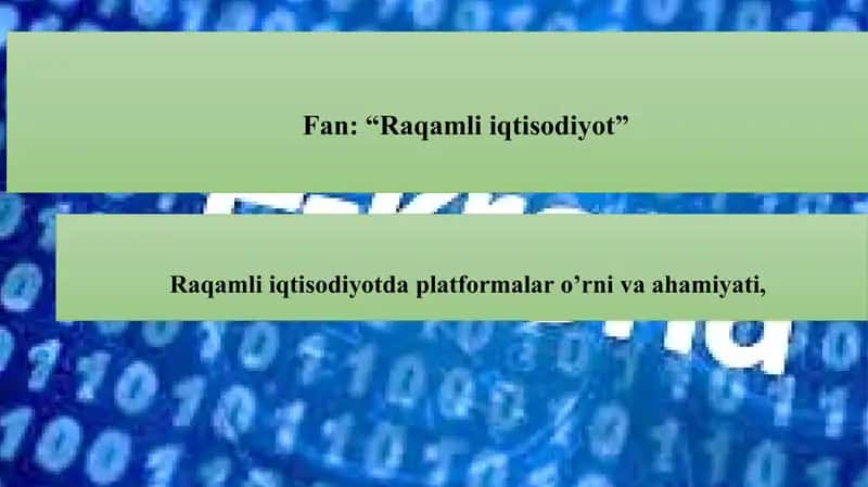 Raqamli iqtisodiyot