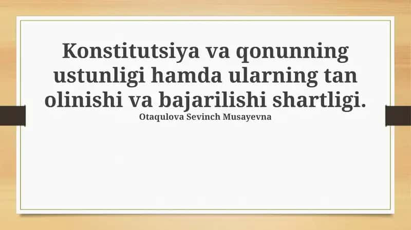 Konstitutsiyaviy Nazorat Mekanizmlari