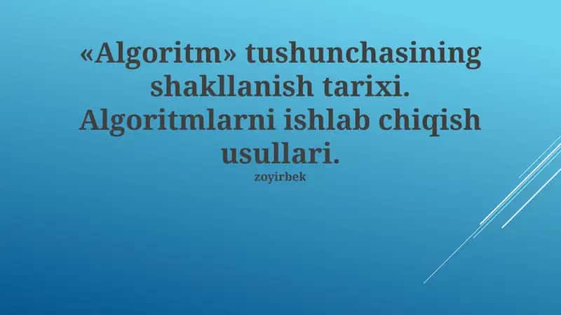 Algoritm