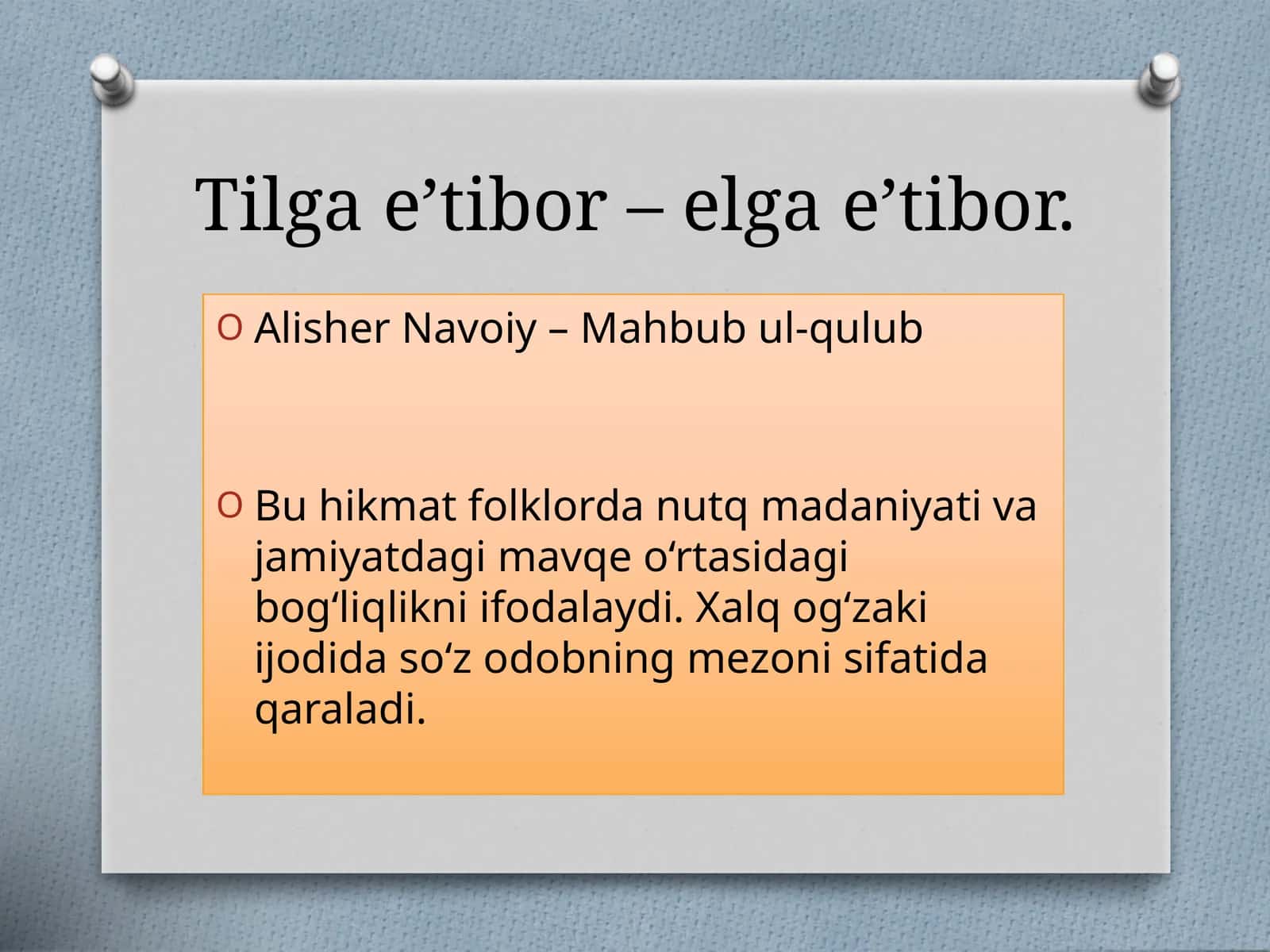 O'zbek folklori maqollari