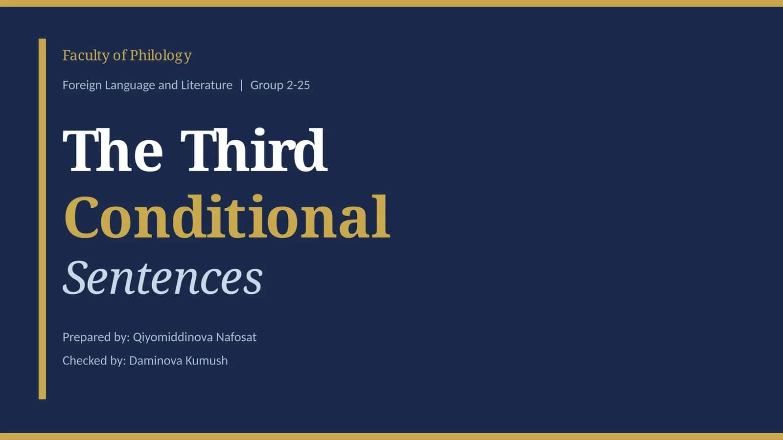 The Third Conditional