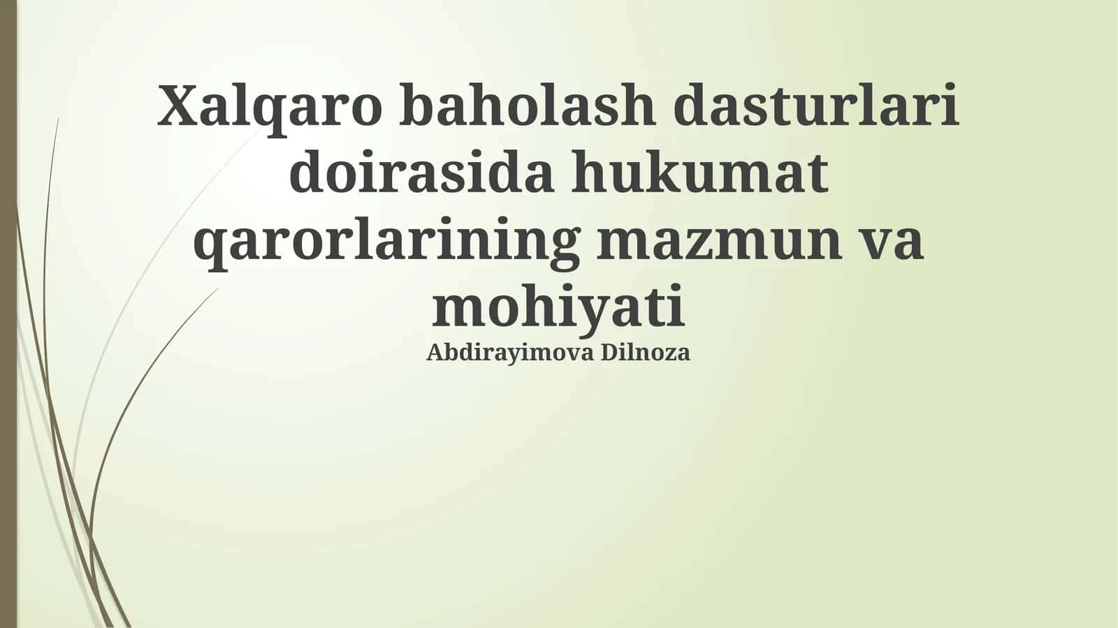 Xalqaro baholash dasturlari