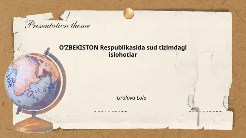 OʻZBEKISTON Respublikasida sud tizimdagi islohotlar