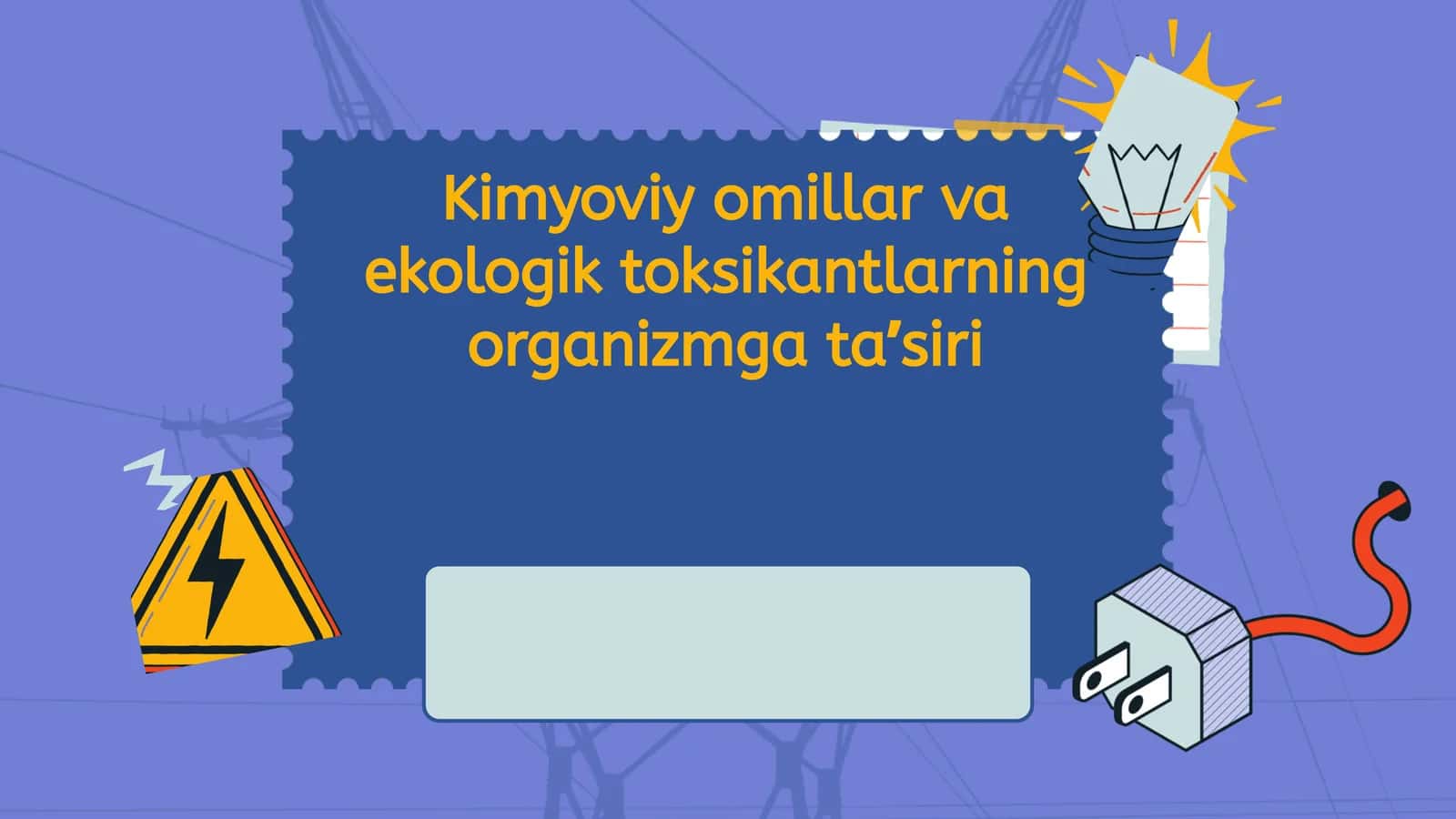 Kimyoviy omillar va ekologik toksikantlarning organizmga taʼsiri
