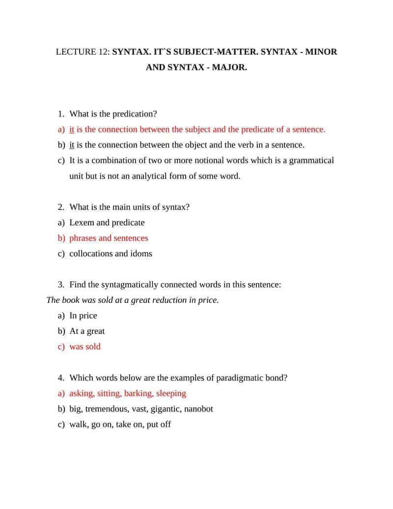 SYNTAX. IT`S SUBJECT-MATTER